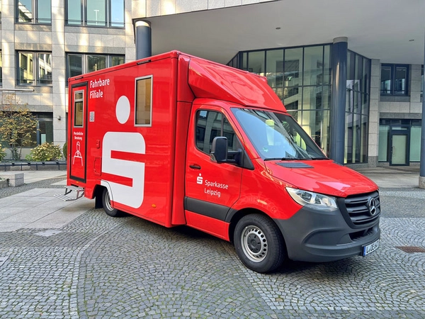 Mobile Filiale, Foto: Sparkasse Leipzig