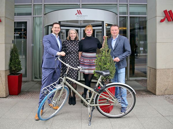 Thomas Nörlich, Stefanie Kristensen, Nancy Naumann-Hirt und Henrik Lindner präsentierten das Umweltkonzept "Plan-T", Foto: Andreas Schmidt