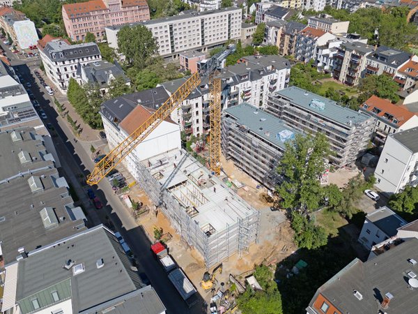 LWB Neubau: Shakespearestraße im Mai 2024, Foto: Peter Usbeck, Quelle: LWB