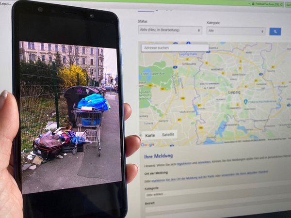 Mängelmelder, Foto: Stadtreinigung Leipzig