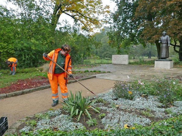 Herbstbepflanzung im Clara-Zetkin-Park, Foto: Stadtreinigung Leipzig