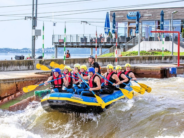 Wildwasser-Rafting im Kanupark, Foto: Kanupark Markkleeberg