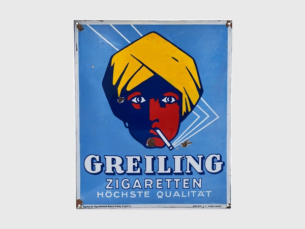 Zigarettenfabrik Richard Greiling, Dresden ca. 1925 Ausführung/Production: Union-Werke AG, Radebeul 60 cm x 50 cm