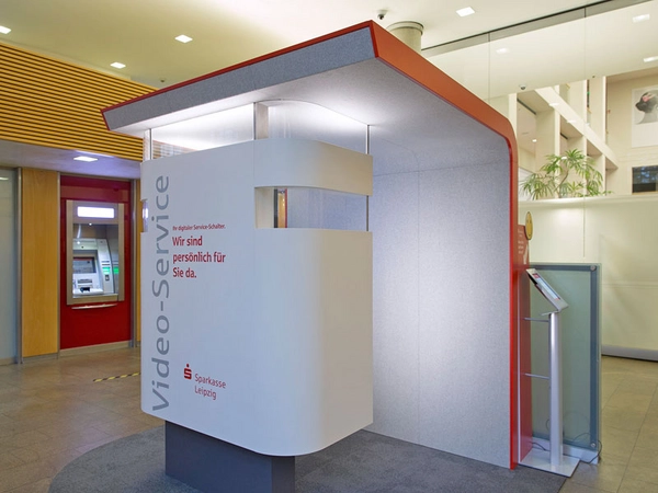 Video-Service in einer Filiale, Foto: Sparkasse Leipzig