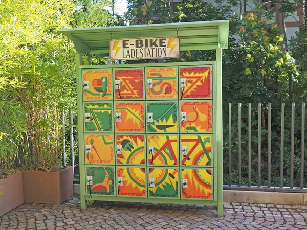 E-Bike-Station zum Aufladen, Foto: Zoo Leipzig