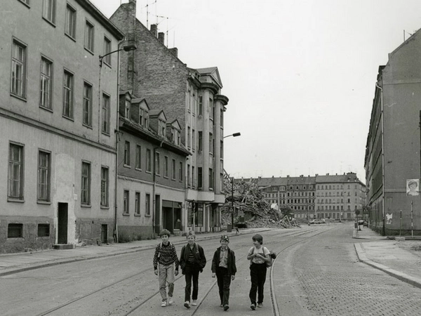 Blick Prager Straße 1990, Foto: Siegfried G. Müller, Bildrechte: SGM