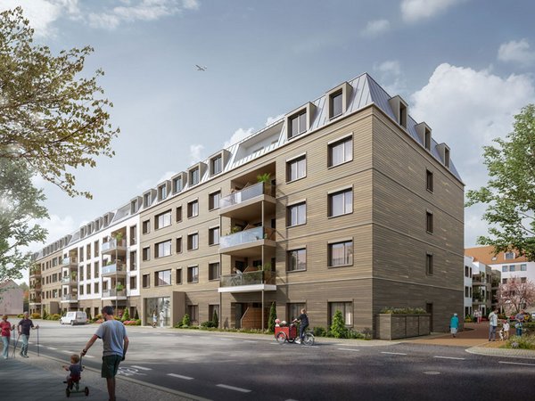 Neubau Beckerstraße 25-29 im Stadtteil Leipzig-Neulindenau, Visualisierung: WINCON