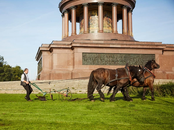 Der Bauer an der Siegessäule am 1. September 2021, Foto: Monika Keiler