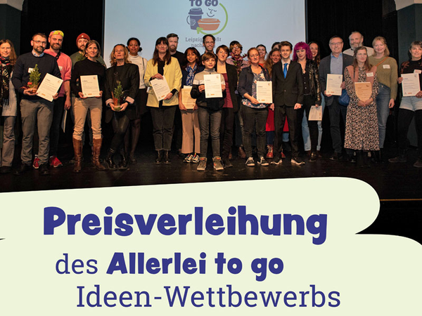 Die Preisverleihung des Ideen-Wettbewerbs »Allerlei to go« 2024, Foto: Stadtreinigung Leipzig