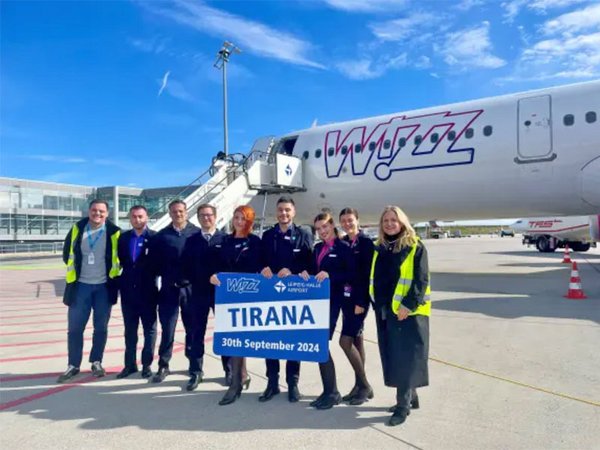 WIZZ Air nimmt ab heute eine weitere Verbindung ab Leipzig/Halle auf und bietet Flüge nach Tirana an, Foto: Mitteldeutsche Flughafen AG