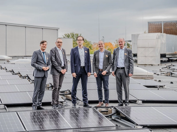 Feierliche Einweihung der neuen Photovoltaikanlage auf dem Dach des Paunsdorf Centers, Foto: Paunsdorf Center