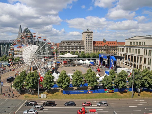 Fan Zone auf dem Augustusplatz in Leipzig, Foto: Andreas Schmidt