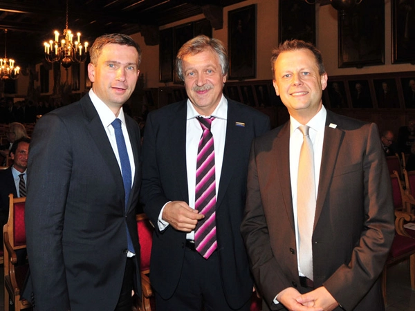 Martin Dulig, Dr. Mathias Reuschel und Torsten Bonew