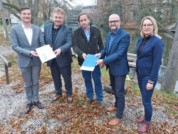 Heiko Rosenthal, Bernd Merbitz, Michael Luda, Andreas Schumann, Katja Büchel, Foto: Stadt Leipzig/quo