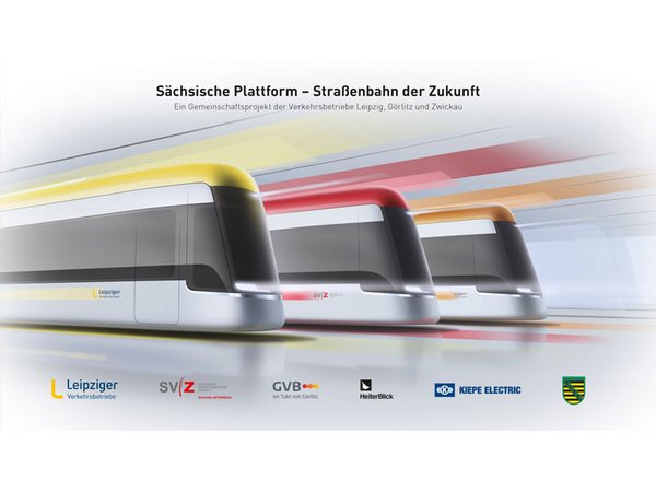 Entwurf "Sächsische Plattform - Strassenbahn der Zukunft", Foto: Leipziger Gruppe