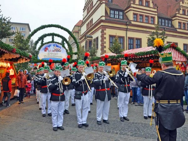 Bergparade auf dem Leipziger Weihnachtsmarkt, Foto: Andreas Schmidt