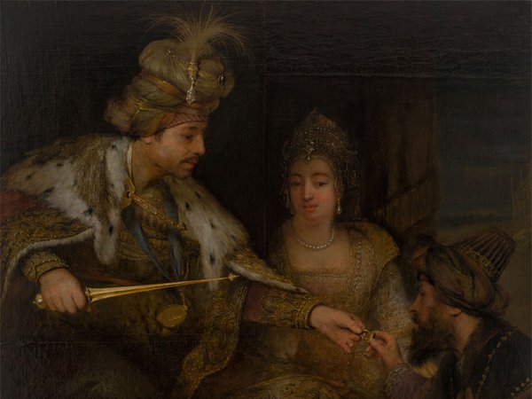 Aert de Gelder, Ahasver mit Mordechai und Esther, um 1685, Foto: MdbK