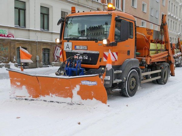 Winterdienst im Einsatz, Foto: Stadtreinigung Leipzig