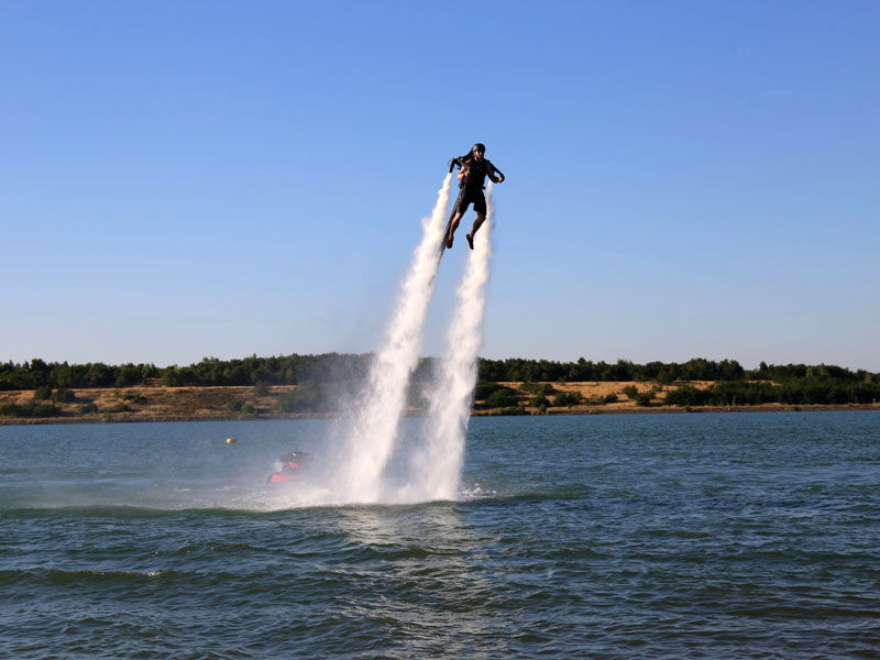 Jetlev-Fly am Störmthaler See, Foto: Andreas Schmidt