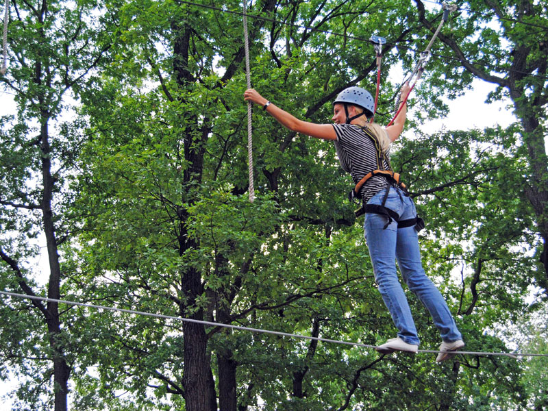 Klettern im Kletterwald Kriebstein, Foto: Andreas Schmidt